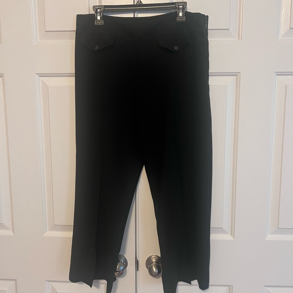 Guess Black Dress Pants Ankle Pants with Flare Size 10